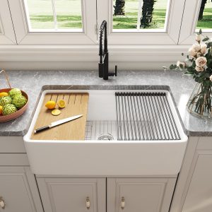 DeerValley DV-1K0067 Workstation Kitchen Sink Clutter-Free Prep with Sliding Ledge
