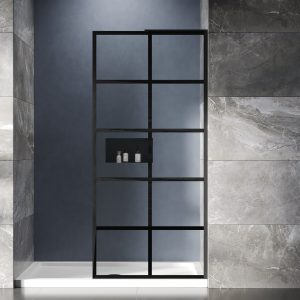 ALLY 36"/32" x 78" Single Fixed Glass Panel for Shower, Shower Door Clear Tempered Glass Framed